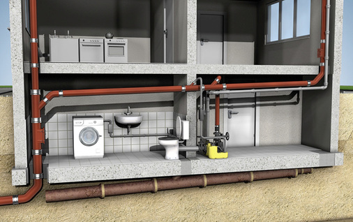 
Zwei Fliegen mit einer Klappe: Hebeanlagen sind eine kostengünstige Option in der Sanierung defekter Grundleitungen – Rückstauschutz inklusive!
