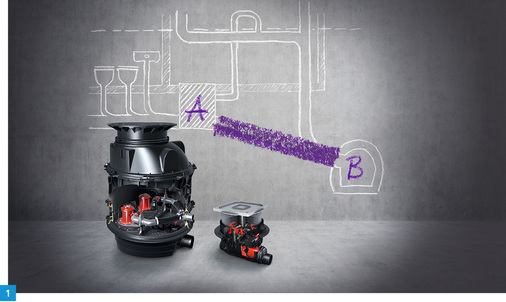 
Die neue Alternative zu Hebeanlagen bei Gefälle zum Kanal: Hybrid-Hebeanlagen nutzen den direkten Weg.
