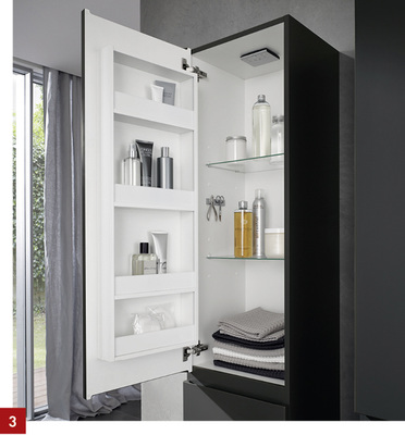 
3 Für eine optimale Ausleuchtung von Schränken sorgt ein batteriebetriebenes Beleuchtungsmodul aus dem neuen Zubehörprogramm Features & Functions.
