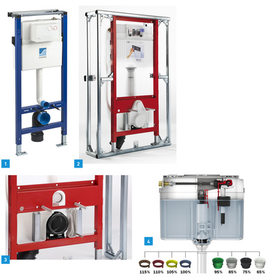 
1 Premiere auf der ISH: Schwab Fluidmaster stellte die neuen Vorwandelemente Duplo Plus+ vor.



2 Mit dem neuen Universalmodul bietet Tece eine Lösung für die gängigsten Dusch-WCs.



3 In dem Tece-Universalmodul befinden sich links und rechts neben dem Ablaufbogen die Anschlussboxen für Wasser und Strom.



4 Mit dem neuen Drosselset zum Tece-Universalspülkasten kann der Spüldruck bei Bedarf noch feiner justiert werden. Das verhindert Wasserspritzer und die Keramik wird optimal ausgespült.
