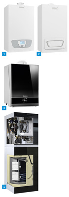 
1 Den Ecotherm Kompakt WMC 20/33 gibt es auch ohne Trinkwassererwärmung als Solo-Gerät WMS nur für den Heizbetrieb.



2 Mit zwei Heizkreisen ist der Ecotherm Plus WGB-M Evo schon ab Werk ausgestattet, was Installationen oft erheblich vereinfacht. 



3 Buderus bietet das Gas-Brennwertgerät Logamax plus GB192i im Titanium-Glas-Design mit schwarzer und weißer Front an. Für den Service sind alle Bauteile von vorne zugänglich.



4 Die Gas-Brennwert-Kompaktheizzentrale Buderus Logamax plus GB192iT kombiniert modernes Design mit modularer Flexibilität.
