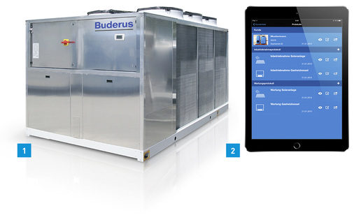 
1 Die Luft/Wasser-Wärmepumpe Logatherm WPL AR HT eignet sich als mono- oder bivalentes System für Wohngebäude sowie industrielle Anwendungen.



2 Die Buderus App Easyinspect ersetzt Kugelschreiber und Notizblock. In Checklisten werden Informationen über Inbetriebnahme und Wartung eingetragen. 
