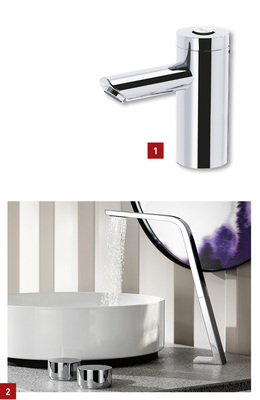 
1 Eine neue elektronische Selbstschlussarmatur ergänzt das Armaturenprogramm der Waschraumlösungen Conti.



2 Tara-Nachfolger? Die neue Armaturen-Kollektion CL.1 scheint das Zeug zum Bestseller zu haben.
