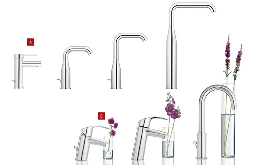 <p>
4 Minimalistische Badarmaturen mit neuesten Technologien: Essence vonGrohe ( Varianten S – XL).
</p>

<p>
5 Neustart der weltweit erfolgreichsten Armaturenlinie von Grohe: Eurosmart (Varianten S, M und L).
</p>