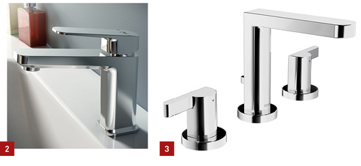 
2 Passend zur gleichnamigen Keramikkollektion Tonic II: Armaturen und Thermostate von Ideal Standard.



3 Unternehmens-Premiere: Derzeit hat in2aqua drei Produktlinien im Programm: Classic, Edge (Bild) und Style.
