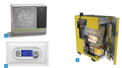 
1 Die optimierte Baureihe der X-Change compact cool Luft/Wasser-Wärmepumpen von Kermi erreicht durch verschiedene Maßnahmen einen niedrigen Schallpegel.



2 Die Vorlauftemperatur wird beim X-Center x30 von Kermi nicht nur nach der Außentemperatur gesteuert, sondern nach tatsächlichem Bedarf. Das Bild zeigt den Raumregler.



3 Der Stückholzkessel KWB Classicfire wird in drei Teilen plus Verkleidung geliefert, was die Montage im Heizungskeller erheblich vereinfacht.
