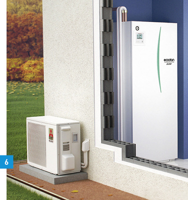 
6 Mit der 3. Generation seines Ecodan Wärmepumpensystems steigert Mitsubishi die Effizienz und den Einsatzbereich bis –28 °C.
