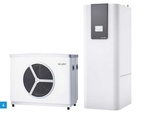 
4 In Kombination mit einer hocheffizienten Luft/Wasser-Wärmepumpe erreicht der Speicher TSBC 200 von Tecalor beim Verbundlabel die Effizienzklasse A+++.
