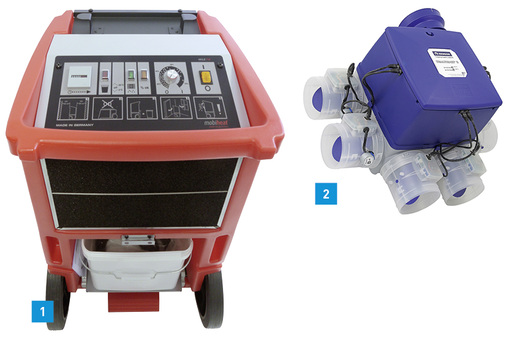 
1 Der Luftentfeuchter MHLE710 von Mobiheat arbeitet nach dem Kondensationsprinzip und erzielt Entfeuchtungsleistungen bis 55 l in 24 Stunden.



2 Das bedarfsgeführte Abluftgerät Healthbox von Renson kombiniert Zuluftelemente mit der kontrolliert gesteuerten Ablüftung in Feuchträumen und Schlafzimmern.
