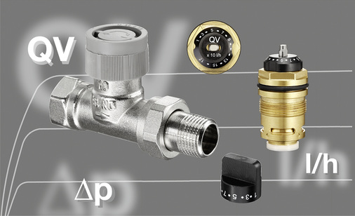 
Beim hydraulischen Abgleich geht es in Richtung Automatisierung und Rationalisierung. Ein mittlerweile öfter schon beschrittener Weg sind Volumenstromregler in den Ventilen wie beispielsweise bei der QV-Technik von Oventrop. 
