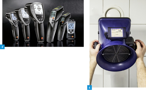 
3 Der Messtechnik-Spezialist Testo hat für viele Infrarot-Messgeräte die Preise deutlich reduziert. Es handelt sich um die Produktreihen: Testo 810, 830, 835 und 845.



4 Das Wöhler CFM 600 Compensation Flow Meter misst präzise Volumenstrom, Lufttemperatur und relative Feuchte. Das Gerät lässt sich einfach bedienen.
