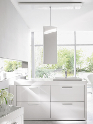 



Bei dieser Platzierung des Waschtisches erübrigt sich eine Vorwandinstallation.
