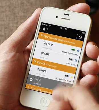 
Ein Blick ins PTC-Flottenportal genügt, um Abweichungen vom manuell ausgefüllten Stundenzettel und den Aufzeichnungen des GPS-Systems zu finden.
