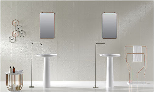 
Grafisch kommt auch die Kollektion Bowl des spanischen Badanbieters Inbani (Design Arik Levy) daher.
