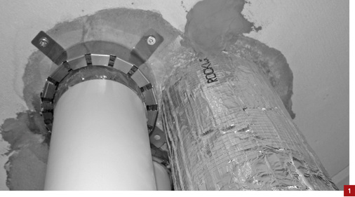 
Sieht nur auf den ersten Blick ok aus. Die kombinierte Abschottung weist jedoch mehrere Mängel auf, die eine Abnahme ausschließen.
