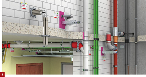 
Durchführungsverschlüsse von haustechnischen Installationen durch Wände und Decken erfordern individuelle Abschottungslösungen.
