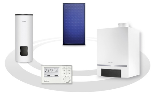 
Ist eine Solarthermieanlage in ein Heizsystem eingebunden, wirkt sich das positiv auf die Energiekennzeichnung des Gesamtsystems aus.
