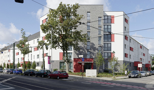 
Im Mörsenbroicher Carrée in Düsseldorf entstanden 58 Wohnungen im Passiv-hausstandard. 
