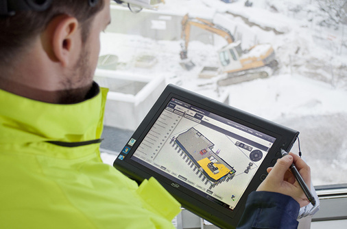 <p>
</p>

<p>
Über mobile Endgeräte auf der Baustelle ist das aktuelle BIM-Modell mit allen Einzelheiten jederzeit verfügbar; die Bauleitung arbeitet mit Smartviewer. 
</p> - © Tekla

