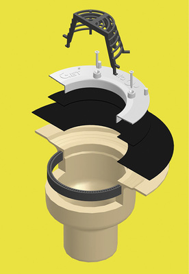 
Der Schraubflansch des SitaTrendy und der integrierte Lochring sichern den Anschluss von Dampfsperre bzw. Dachbahn.
