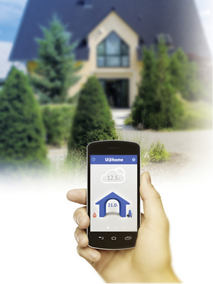 
Mit der Option U@home können die Bewohner per App oder Internet die Raumtemperaturen in ihrem Zuhause von überall aus steuern. 
