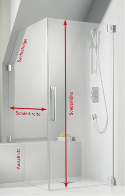 
Es sind wenige Maße erforderlich, um die einzelnen Glaswände zu produzieren.
