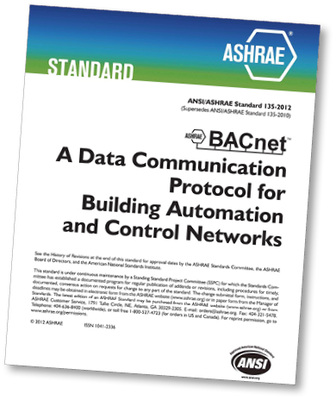 
Titelseite der Original BACnet-Norm in DIN EN ISO 16484-5:2014. 
