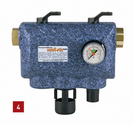 
Heizungs-Nachspeisestation mit BA-Rohrtrenner und zwei Absperreinrichtungen nach DIN EN 1717.
