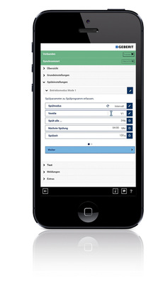 <p>
Mit der SetApp sind Spülmengen und -intervalle bei der Geberit-Hygienespülung einfach einzustellen.
</p>
