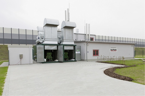 
Das Heizhaus für das gesamte Candis-Areal versorgt das installierte Nahwärmenetz. 
