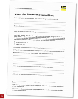 
Beispiel für eine Übereinstimmungserklärung.
