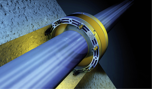 
Ausführungsbeispiel: Rohrdurchführung mit Abdichtung gegen Wasser von außen.
