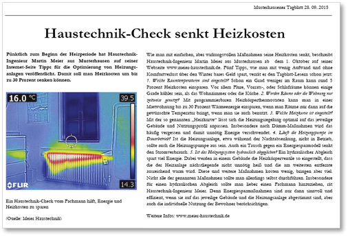 
Und so sieht das Ergebnis aus: Beispiel-Pressebeleg.
