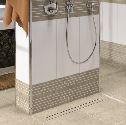 



Das Produktprogramm von Lux Elements umfasst Duschböden mit werkseitig eingedichteter Ablaufrinne.
