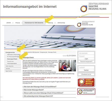 
Zum Heizungs-Check 2.0 hat der ZVSHK alles Wissenswerte zusammengefasst.
