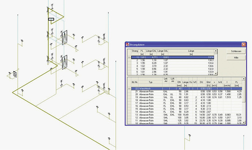 <p>
</p>

<p>
Die Trassenführung wird mit einer Polylinie im Grundriss, im Strangschema oder in der Isometrie vorgegeben.
</p> - © mh-Software

