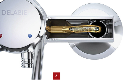 
Eine Armatur mit minimaler Stagnationswassermenge im Armaturenkörper sorgt für maximale Hygiene.
