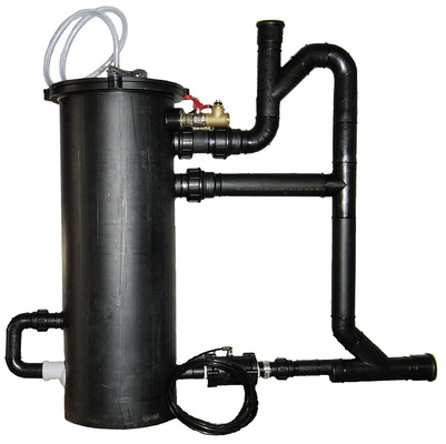 



Funktionsprinzip der gebäudezentralen WRG aus Grauwasser mit Vorerwärmung des Trink-Warmwassers.
