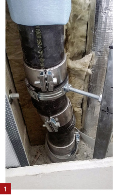 
Akustisch ungünstig: Verzug in der Abwasserleitung.
