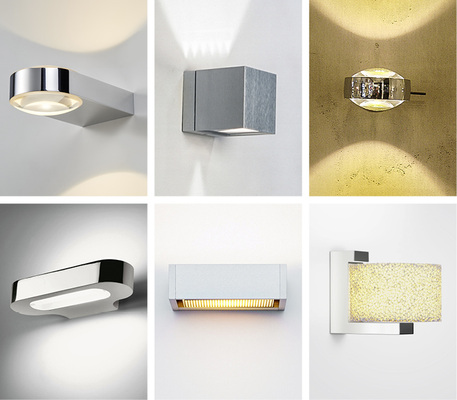 
Mit Wandleuchten erzeugen Badplaner Atmosphäre (von links oben nach rechts unten): Globe Wall (Tobias Grau), DAU (Milan Iluminacion), Sento (Occio), Talo Parete (Artemide), SML Wall (serien.lighting), Reef_W (serien.lighting).
