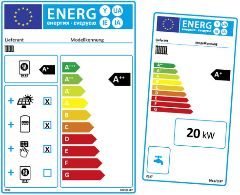 



Verschiedene Label zur Kennzeichnung von Heizungsanlagen mit festen Brennstoffen.
