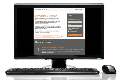 
So sieht die Startseite des neuen Vertriebskonzeptes aus.
