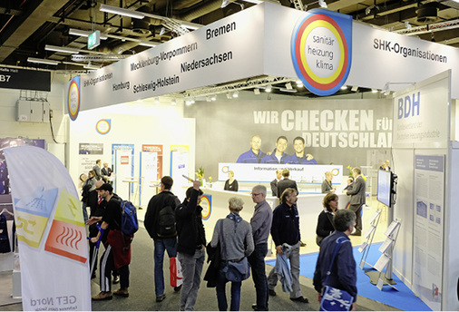 
Der Gemeinschaftsstand der norddeutschen SHK-Fachverbände bot Infos aller Art.
