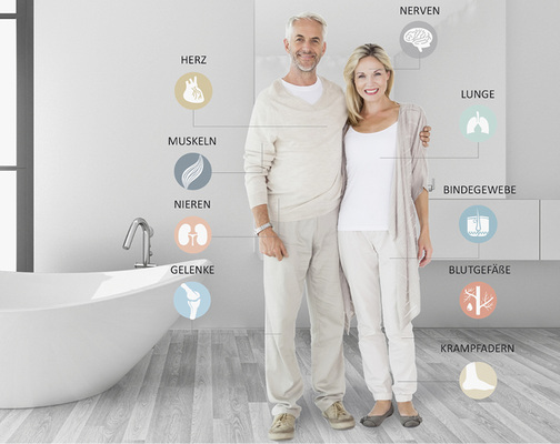 



Die Heilkraft des Wassers tut dem ganzen Körper gut: So entlastet die Hydrotherapie beispielsweise Muskeln und Gelenke, sie stabilisiert Herz und Lunge. 
