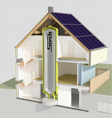 <p>
Die Positionierung von sehr großen Warmwasserspeichern innerhalb eines Gebäudes bringt einige gravierende Nachteile mit sich. Mit Vakuumspeichern lässt sich das Thema nach draußen verlagern.
</p>

<p>
</p> - © Sirch

