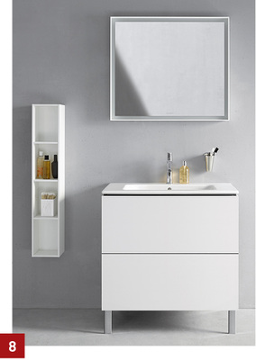 
Zeitloses Weiß punktet in den meisten Fällen mit einem klassischen Erscheinungsbild, das Ruhe und Reinheit vermittelt. 
