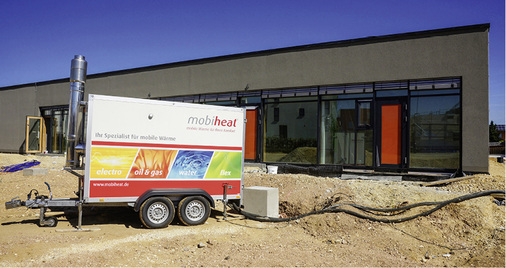 



Mobile Heizzentralen kommen unter anderem bei der Estrichtrocknung zum Einsatz.
