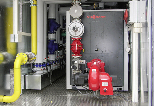 



Das Innere einer erdgasbetriebenen Heizzentrale.
