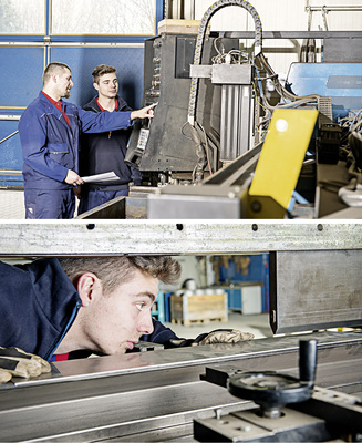 
Je besser der Ablauf der Herstellung erklärt wird (Bild oben), desto sicherer fühlt sich der Praktikant (Bild unten).
