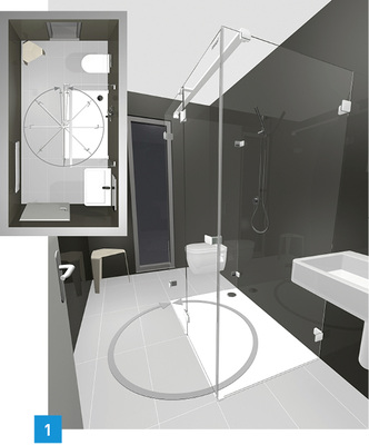 
Duschen-Komplettserie Artweger 360: Die Modelle der Serie sind in einer einheitlichen Formensprache gestaltet, die nicht nur ästhetische Kriterien erfüllen, sondern auch unterschiedlichen Einbausituationen gerecht werden soll. Ob Nische, Ecke oder freistehende Form: Artweger 360 fügt sich laut Hersteller harmonisch in jede architektonische Umgebung ein. Besonders erwähnenswert ist das 360°-Twin-Scharnier. Aufgrund seines neuartigen Doppelgelenks lässt es sich 180° nach außen und 180° nach innen öffnen. Damit bringt es nicht nur mehr Bewegungsfreiheit in die Dusche, sondern auch zusätzliche Barrierefreiheit ins Bad.
